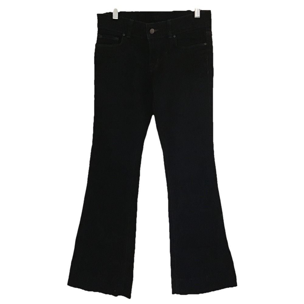 J Brand Women Size 27 Jeans Low Rise Dark Wash Flare Stretch Pants Made In USA